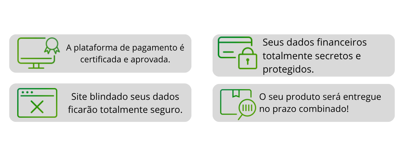 A plataforma de pagamento é certificada e aprovada. (1)